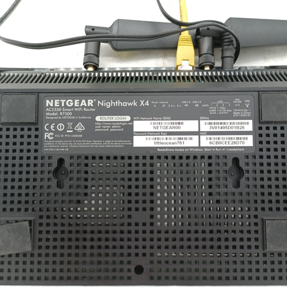 NETGEAR Nighthawk X4 R7500 AC2350 Smart WiFi Dual Band Gigabit Gaming Router a9 - Picture 3 of 6